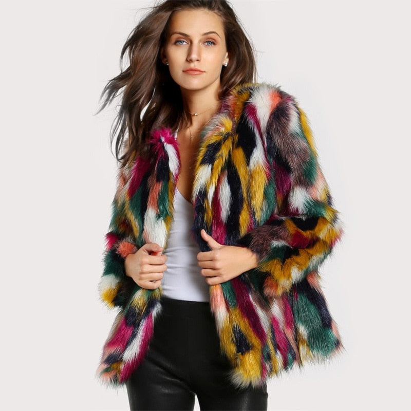 Colette Multi-Tone Fur Coat