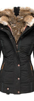 Aurore Fur-Trim Hooded Parka in black