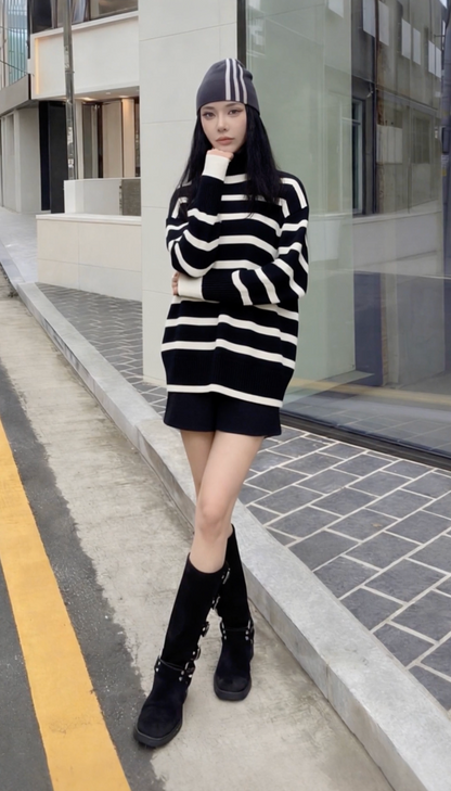 Bramble Striped Knit Pullover