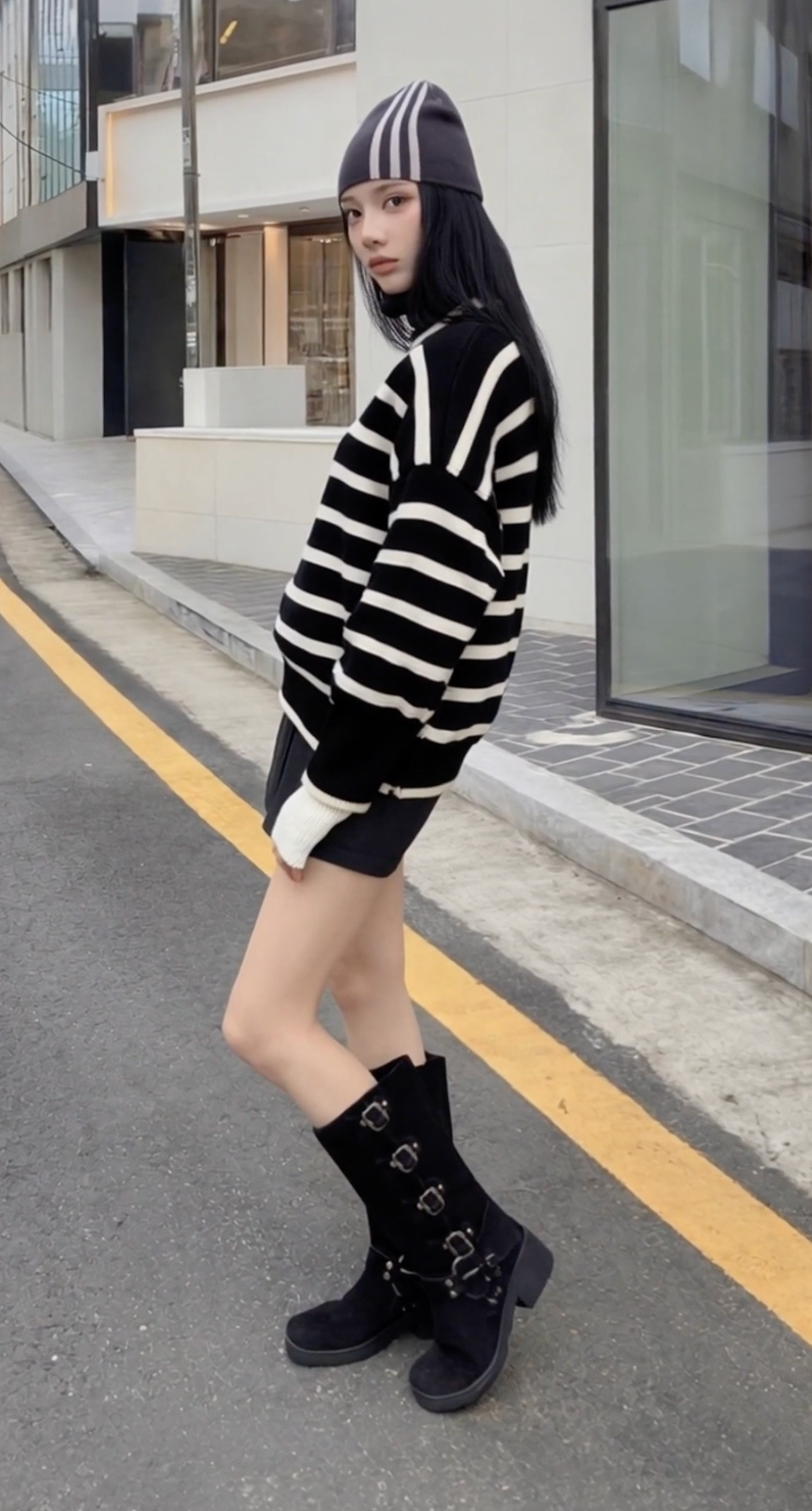Bramble Striped Knit Pullover