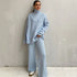 Cove Knit Two-Piece Set in sky blue