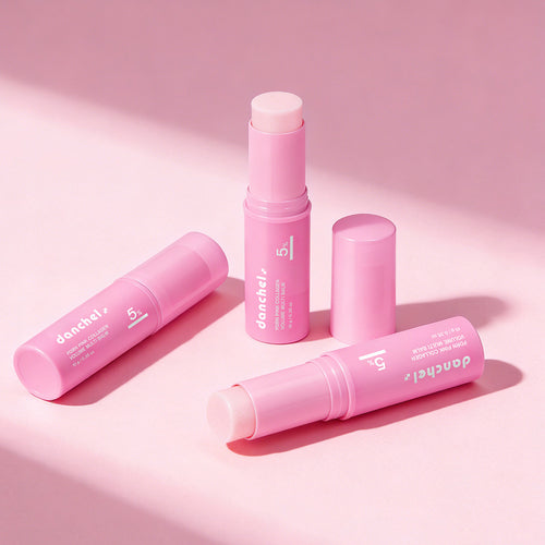 Honey Harbor Collagen Glow Balm Stick in a pink twist-up tube