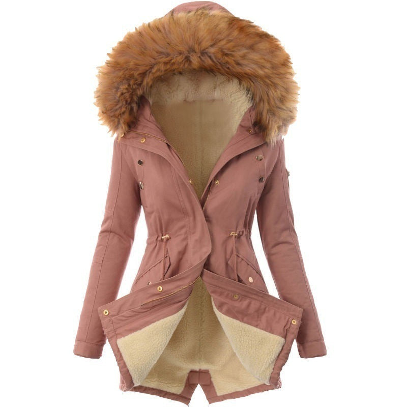 Rosewood Sherpa-Lined Parka in rose